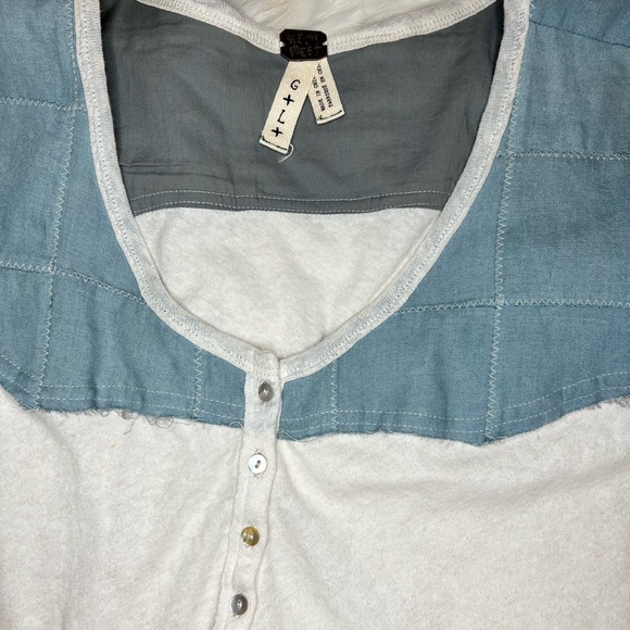 Free People | We The Free Statement Sleeve Oversized Baseball Tee Large - Picture 3 of 10